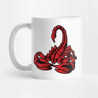 Red Scorpion, Tribal Art Style Mug